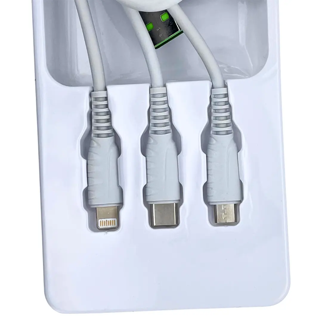 USB Data Cable TD-CA306_White 3 in 1